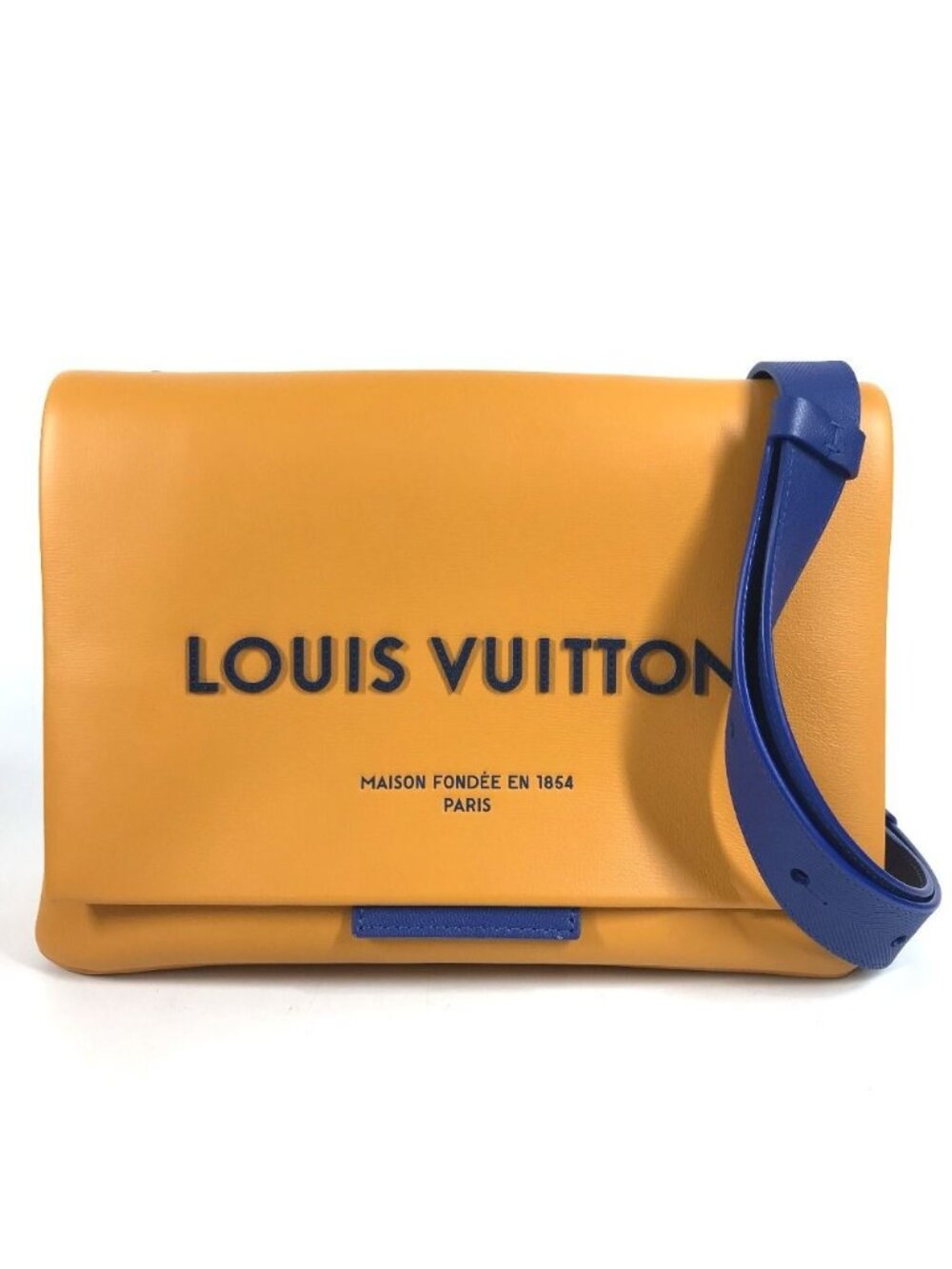 Louis Vuitton Shoulder Bag Takeout Messenger Logo Leather Saffron Orange
